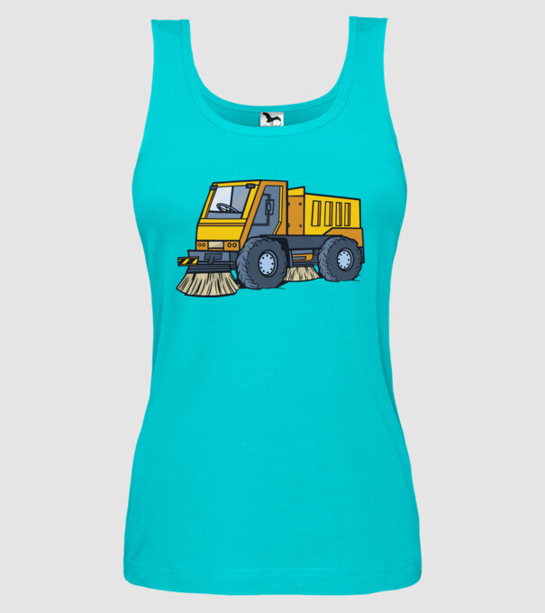 Camion spălare străzi model turcoaz pe tricou