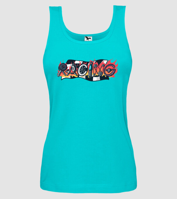 Cursă Racing model turcoaz pe tricou