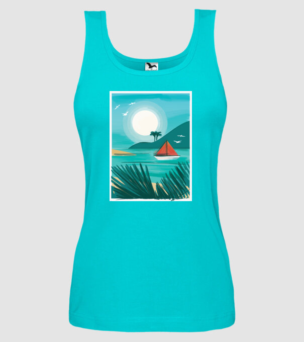 Navigație Pictură model turcoaz pe tricou