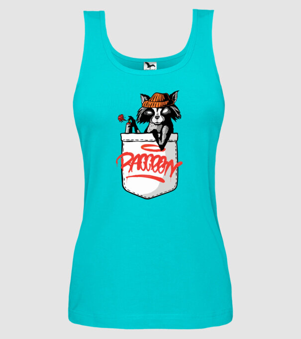 Raton de buzunar model turcoaz pe tricou