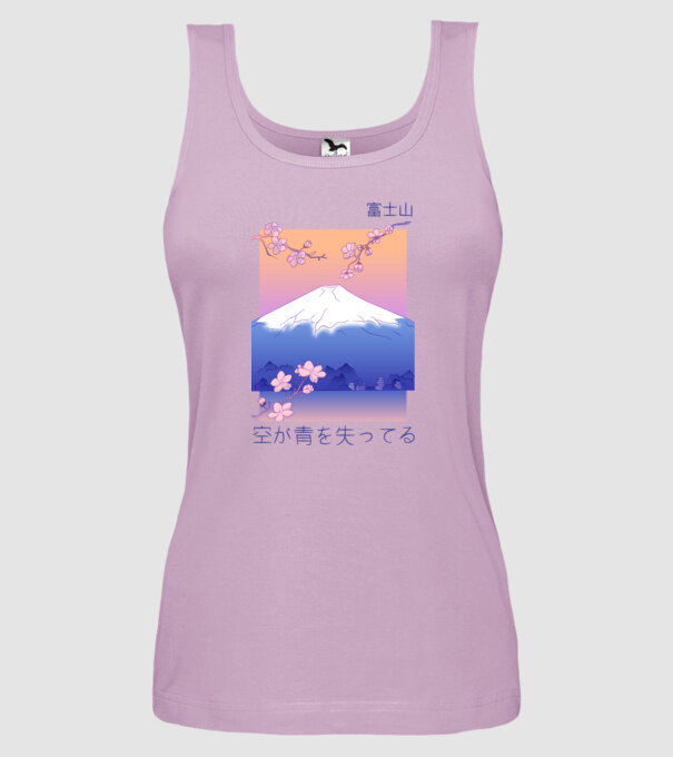 Anime Vaporwave munte model liliachiu pe tricou