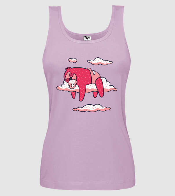 Bebeluș Leneș doarme model liliachiu pe tricou