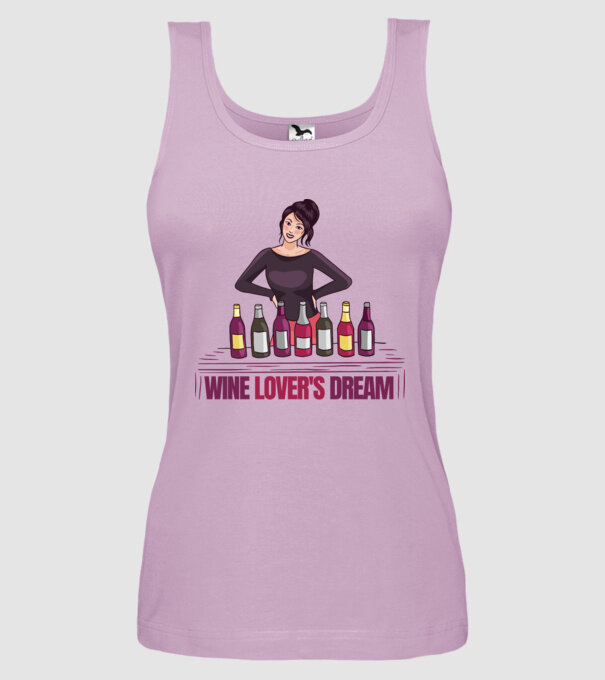 Degustare de vinuri model liliachiu pe tricou