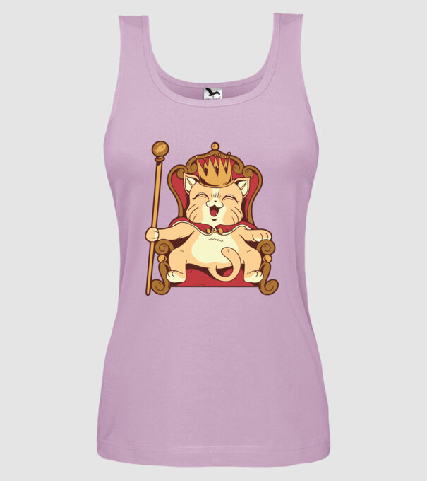 Cat King Pisică rege model liliachiu pe tricou