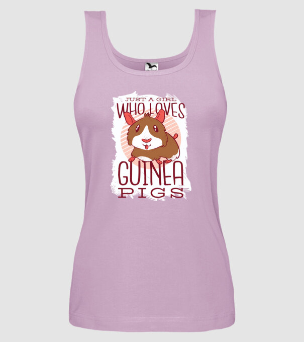 Doar o fată care iubește porcușorii de Guineea model liliachiu pe tricou