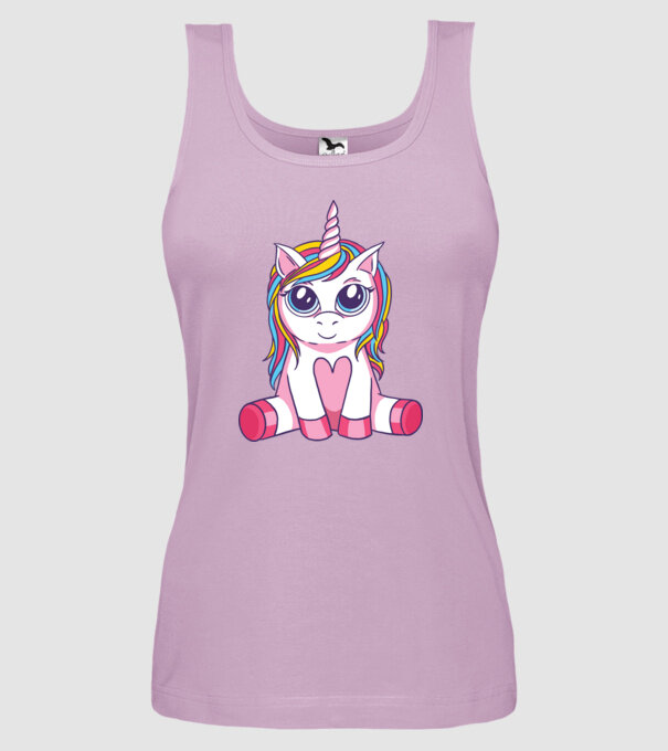 Unicorn drăguț model liliachiu pe tricou