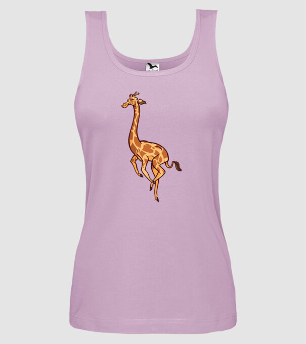 Girafă drăguță model liliachiu pe tricou