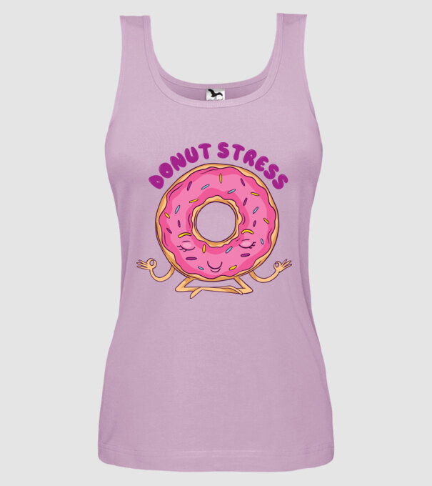 Donut Stress Gogoașă model liliachiu pe tricou