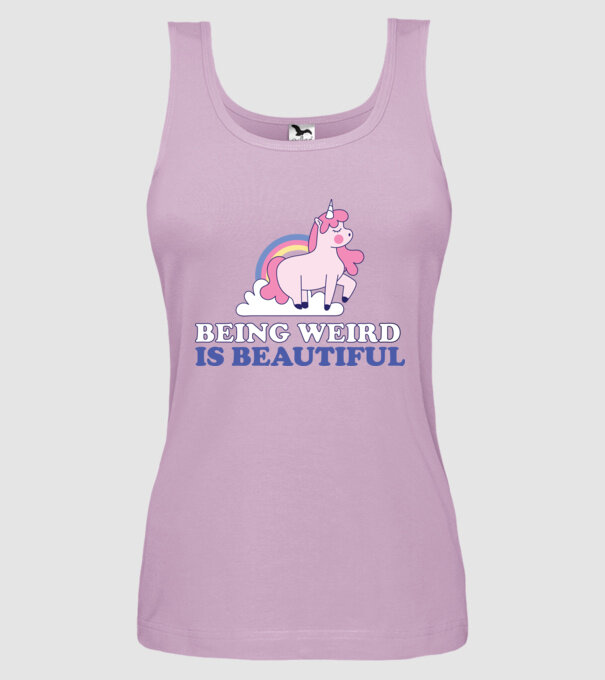 A fi ciudat este minunat Unicorn model liliachiu pe tricou