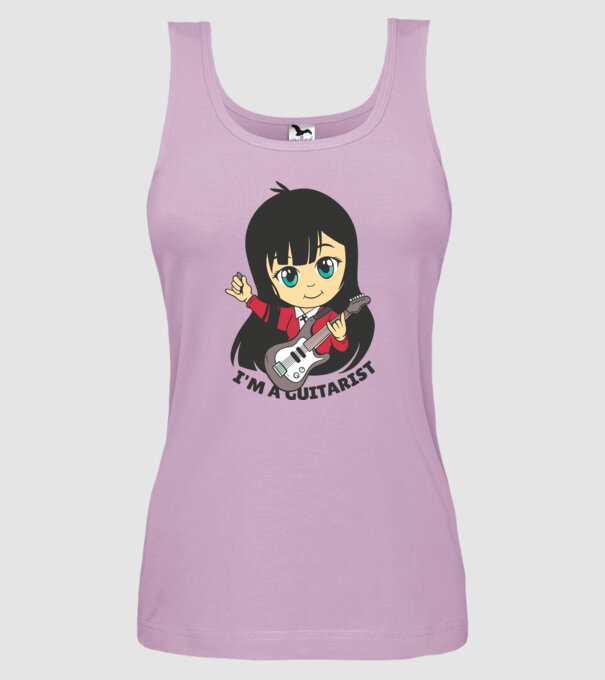 Sunt chitarist fată model liliachiu pe tricou
