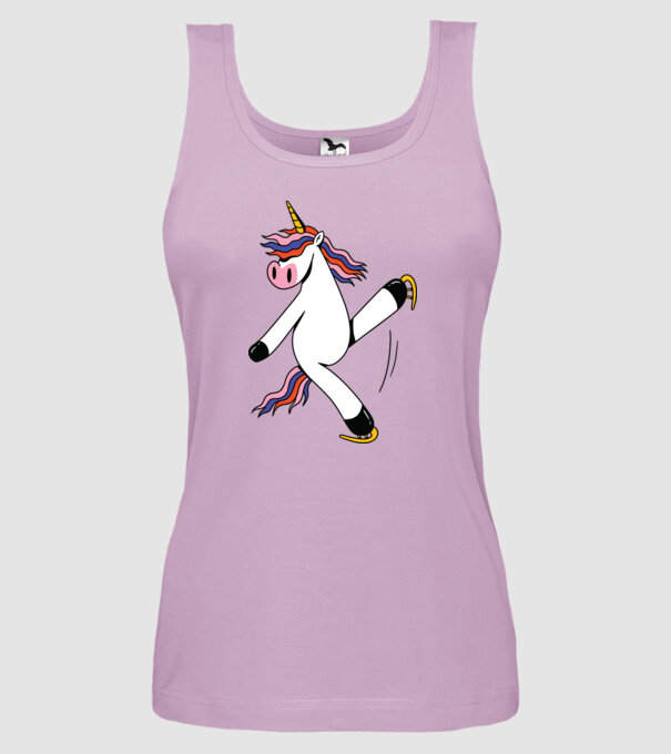 Unicorn cu Patine model liliachiu pe tricou