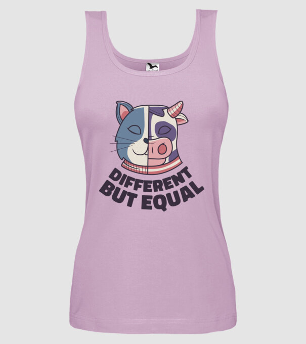 Diferit, dar egal model liliachiu pe tricou