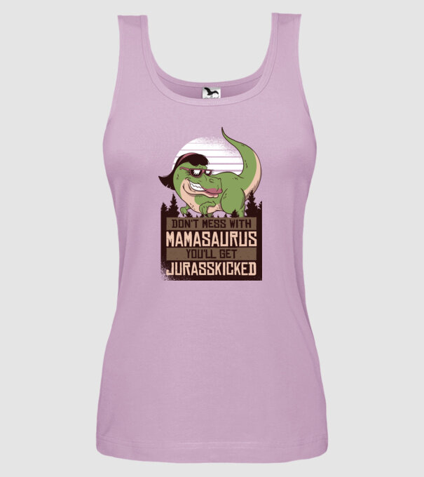 Mamasaurus tricou cu dinozaur model liliachiu pe tricou