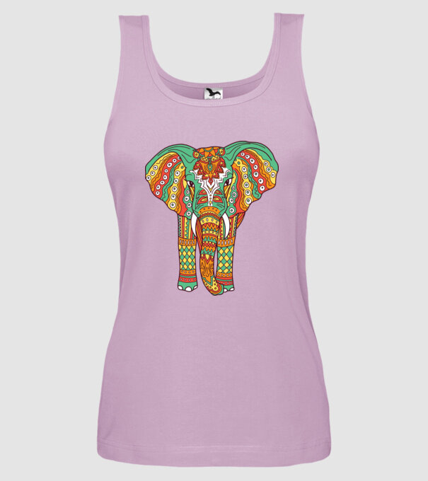 Mandala Elefant model liliachiu pe tricou
