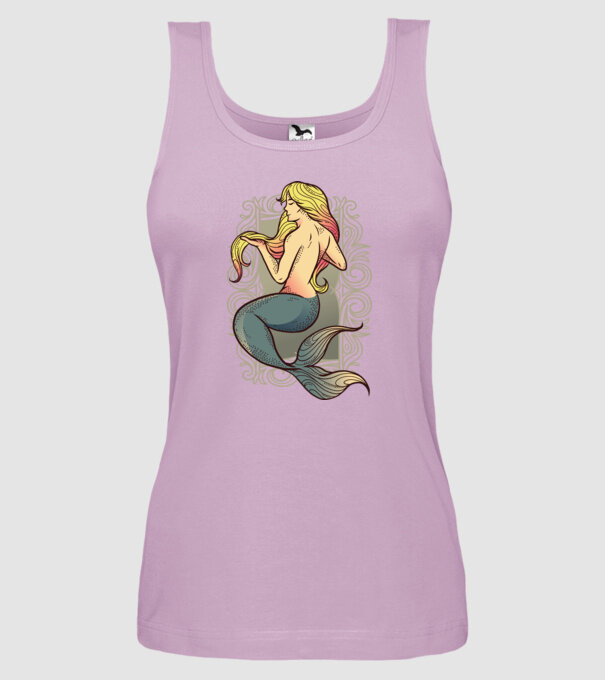 Sirenă model liliachiu pe tricou