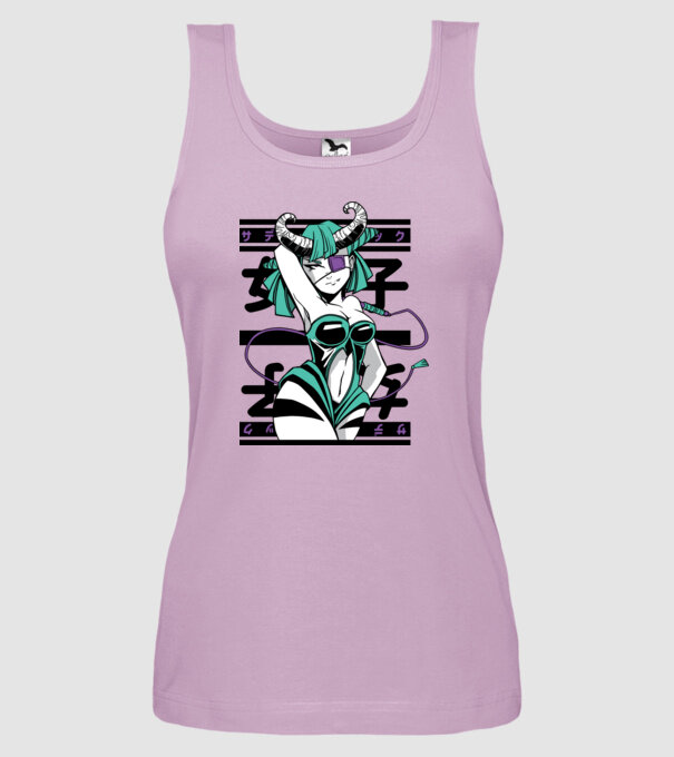 Fată sexy Anime model liliachiu pe tricou