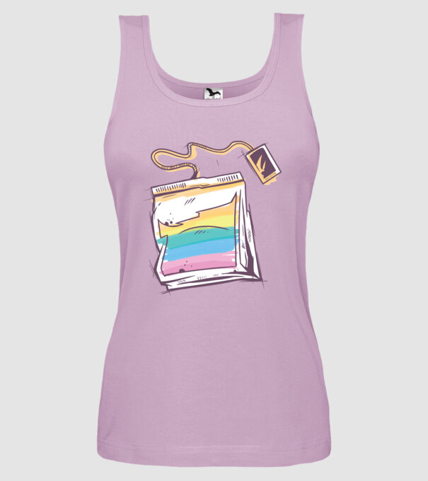 Filtru de ceai model liliachiu pe tricou
