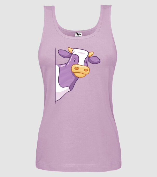 Vacă model liliachiu pe tricou