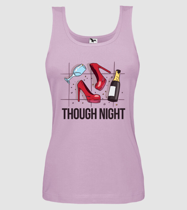 Though Night - seară grea model liliachiu pe tricou