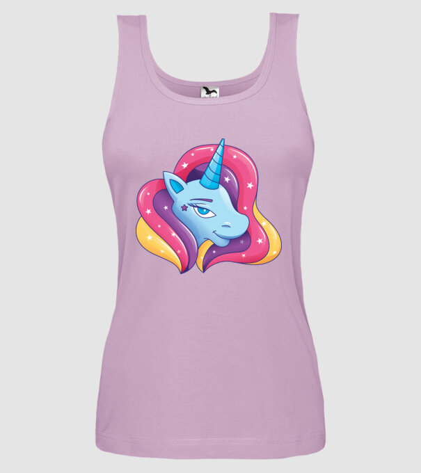 Cap de unicorn model liliachiu pe tricou