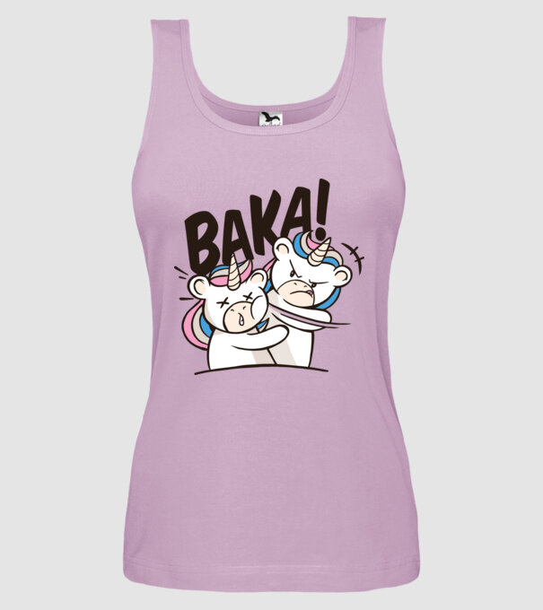 Unicorn palmă model liliachiu pe tricou