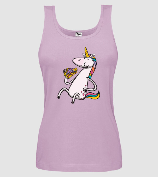 Unicorn cu prăjitură model liliachiu pe tricou