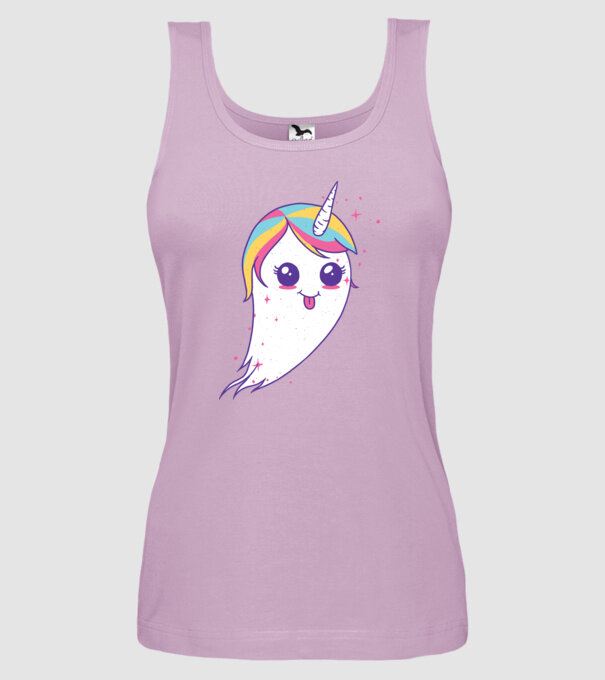 Unicorn Fantoma model liliachiu pe tricou