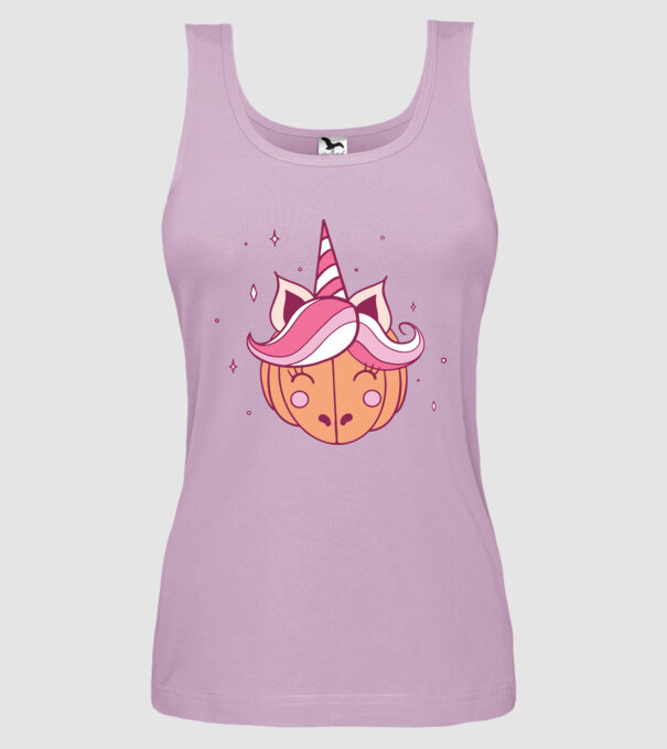 Unicorn Dovleac model liliachiu pe tricou