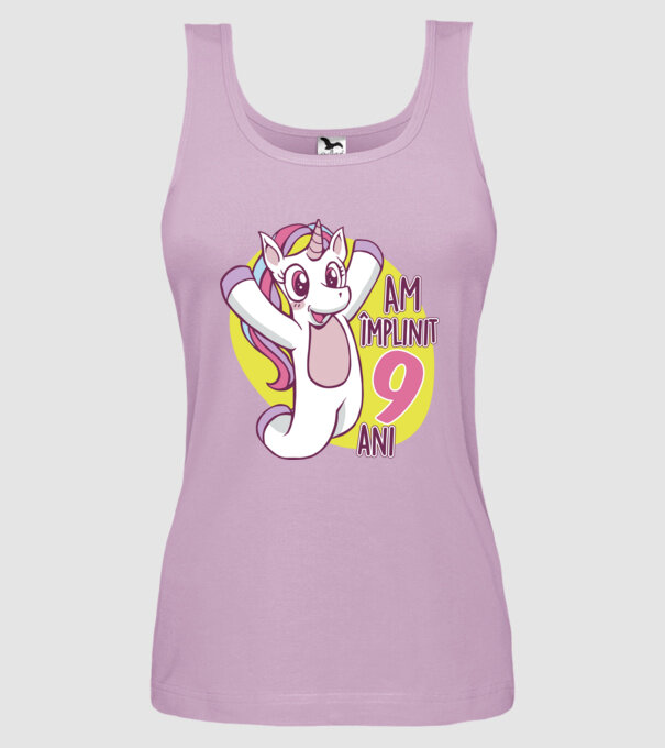 Am împlinit 9 ani model liliachiu pe tricou