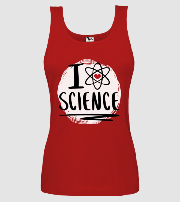 I Love Science știință model roșu pe tricou