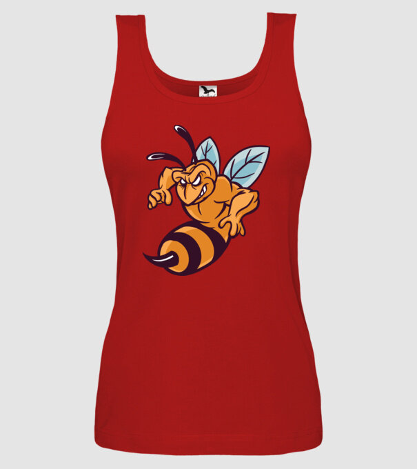 Viespe Supărată model roșu pe tricou