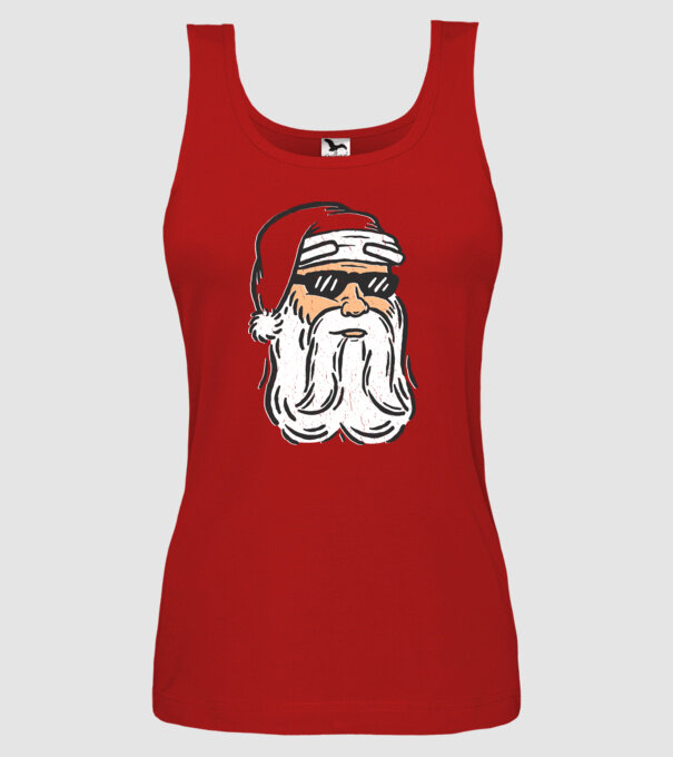 Cap Moș Crăciun model roșu pe tricou