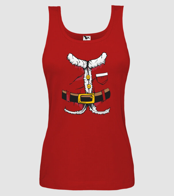 Costum amuzant Moș Crăciun - costum pentru Crăciun model roșu pe tricou