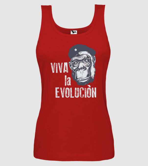 Viva La Evolucion model roșu pe tricou