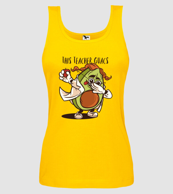 Profesor Avocado DAB model galben pe tricou