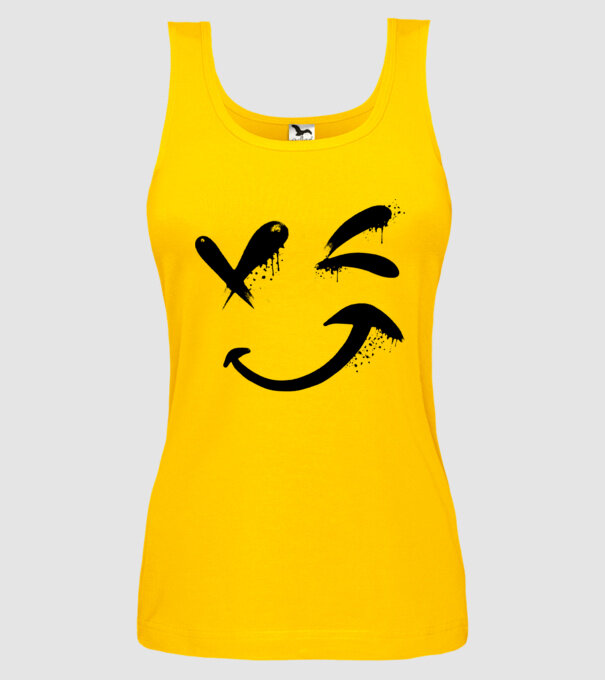 Emoji fericit Râs model galben pe tricou