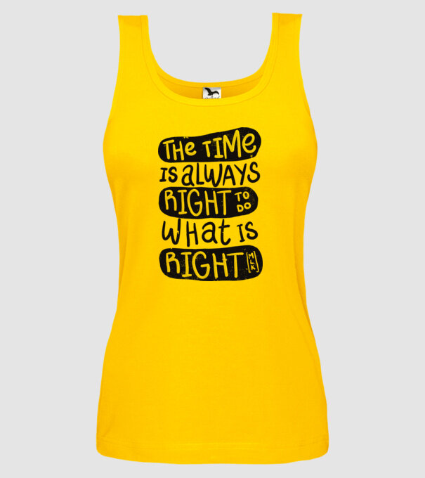 The time is always right model galben pe tricou