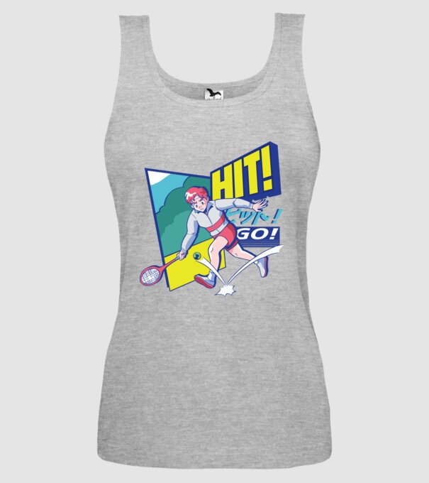 Anime Jucător de tenis băiat model gri pe tricou