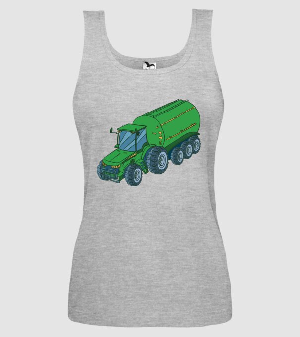 Tractor de recoltare model gri pe tricou