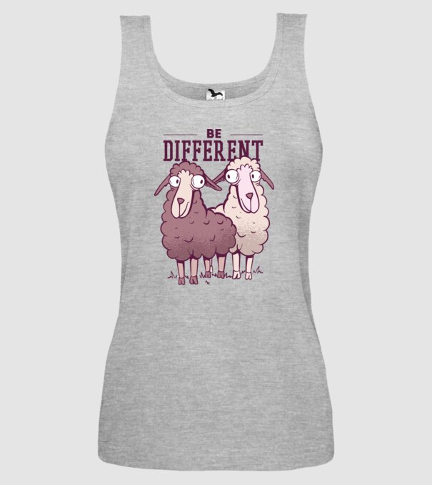 Be different - Fii diferit model gri pe tricou