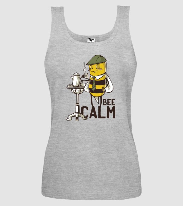 Bee Calm - Fii răbdător Albinuță model gri pe tricou