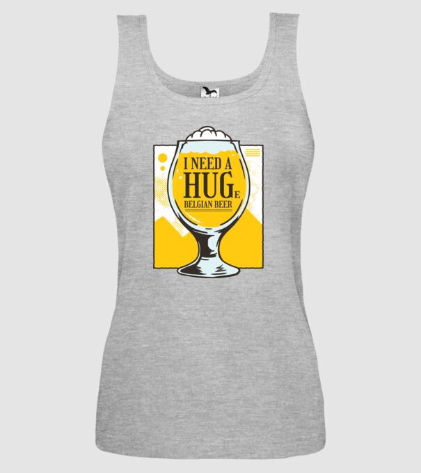 Bere belgiană model gri pe tricou