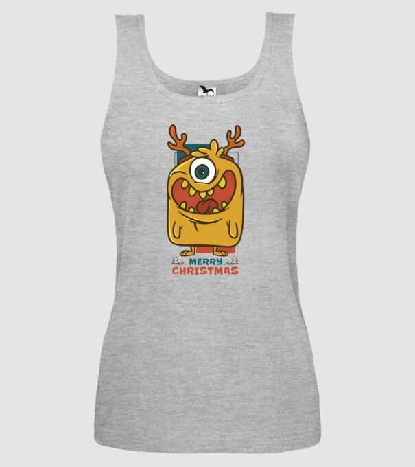 Crăciun Fericit Monstru model gri pe tricou
