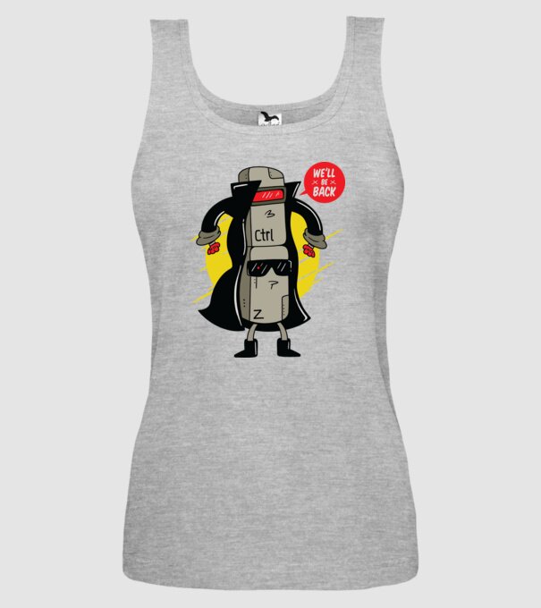 Ctrl Z Terminator Parodie model gri pe tricou