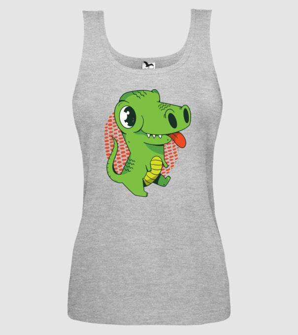 Dinozaur drăguț model gri pe tricou