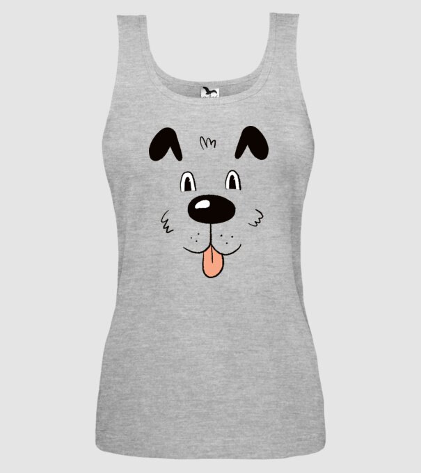 Cap Câine drăguț model gri pe tricou