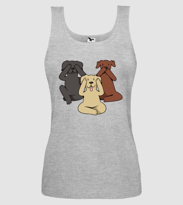 Câini drăguți model gri pe tricou