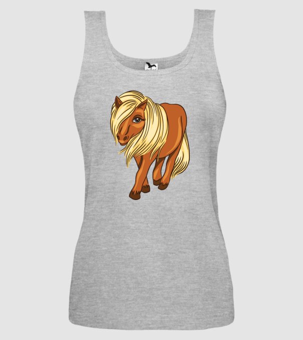 Ponei drăguț model gri pe tricou
