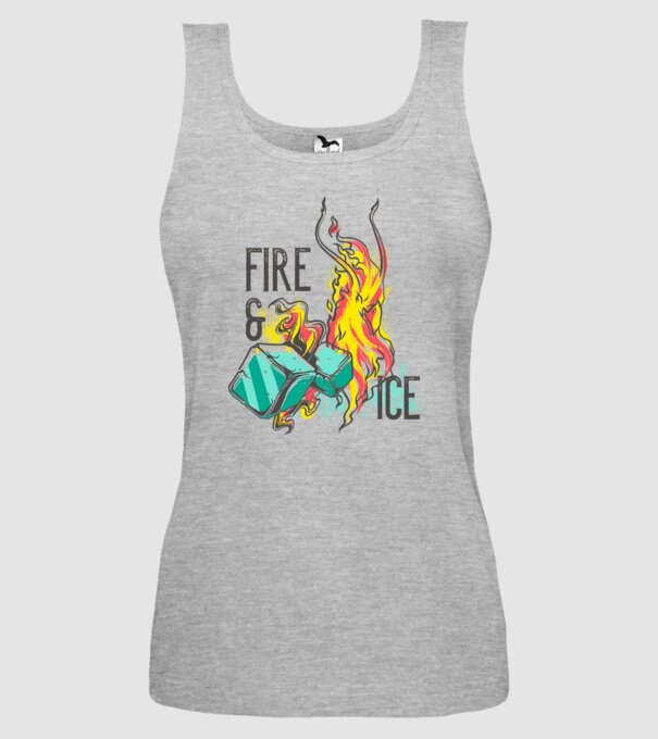Fire and Ice model gri pe tricou