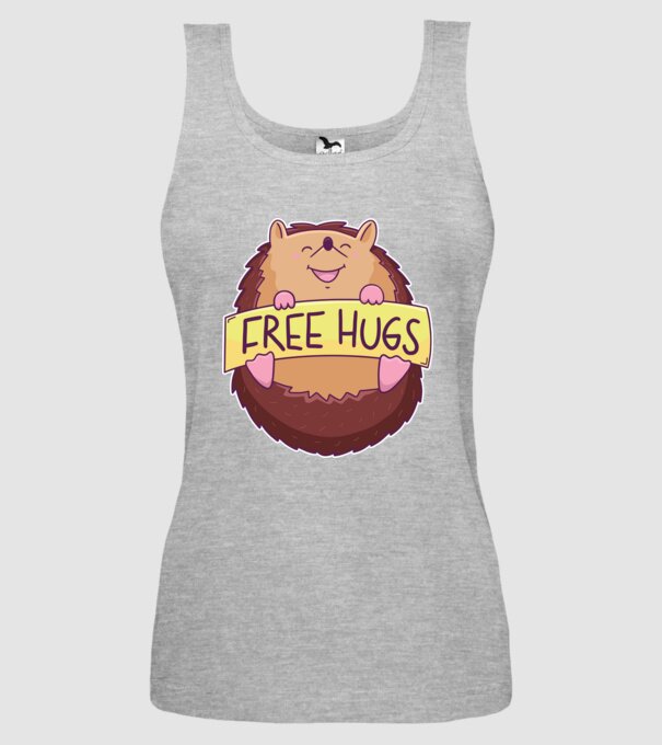 Free Hugs Arici model gri pe tricou